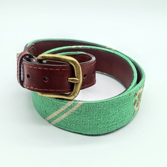 Smathers & Branson Hand-Stitched Needlepoint Leather Belt - Picture 5 of 9